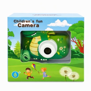 Camera foto digitala pentru copii, model dinozaur verde - Img 3