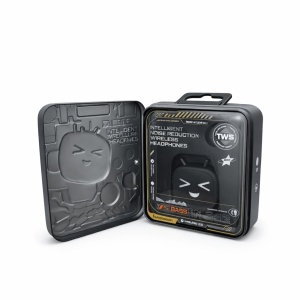 Căști wireless Hongyu T18 Bluetooth 5.3 TWS cu carcasă de încărcare și control tactil, negre - Img 3