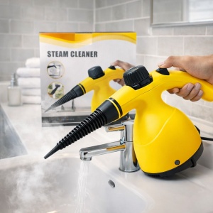 Curățător cu aburi portabil, din plastic, galben, 1200W, pentru uz casnic - Img 2