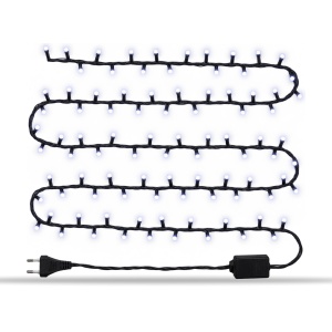 Instalatie LED tip Liniara, 50 m, 400 LED-uri Alb Rece, Fir Negru - Img 3
