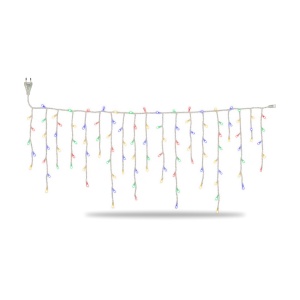 Instalatie LED Tip turturi , 120 LED-uri multicolor, 5 m, fir alb, multiple jocuri de lumini - Img 7
