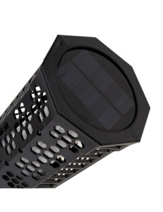 Lampă solară decorativă tip torță LED, set 2 bucăți, plastic, negru - Img 7