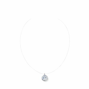 Lantisor invizibil Roxe reglabil 36cm cu pandantiv rotund cristal