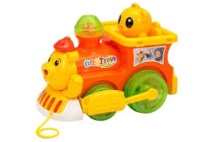 Locomotivă interactivă pentru copii cu lumini și sunete, plastic, 18,5x13,5x11 cm