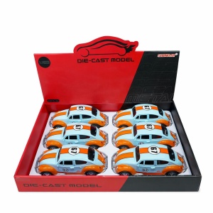 Masinuta Clasica Die-Cast Metal 1:18 Culori Combinate Cu Sunete Lumini Usi Deschise 23cm