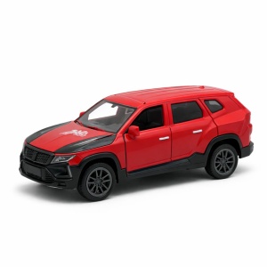 Masinuta metalica SUV rosu cu usi deschise, model off-road 15 cm
