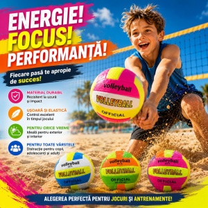 Minge de Volei – Culori Aleatorii, Minge Sport pentru Plajă, Antrenament și Joacă - Img 2