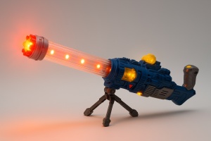 Mitraliera Jucarie Gatling The God of War , 57 cm, cu Lumini, Sunete si Trepied - Img 2