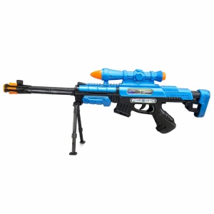 Pusca de jucarie cu luneta si trepied, lumini si sunete, model sniper copii - Img 2