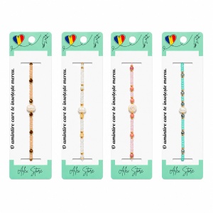 Set 12 Brățări de Mână Reglabile cu Pandantiv Perlat – Brățări Elegante cu Mărgele