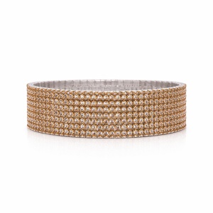 Set 12 bratari ROXE argintii elastice cu pietre aurii aramii elegante