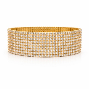 Set 12 bratari ROXE aurii elastice cu pietre albe stralucitoare elegante