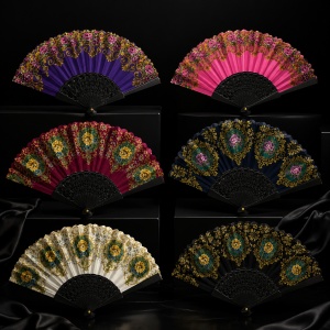 Set 12 evantaie decorative cu model colorat, 12cm - Img 2