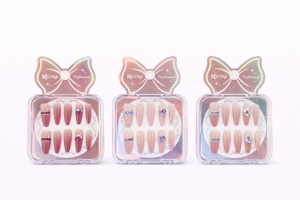 Set 12 perechi unghii false reutilizabile, 6 modele diferite, culori si design variat