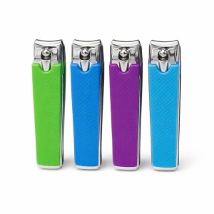 Set 12 unghiere din otel inoxidabil cu maner siliconat color, taiere precisa, carcasa protectie