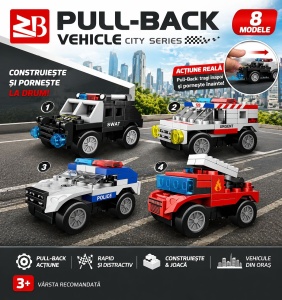 Set 16 jocuri constructie vehicule interventii si utilaje, modele multiple, copii - Img 2