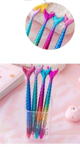 Set 48 Pix cu Gel Sirena – Design Magic si Scriere Cursiva, Ideal pentru Scoala - Img 3