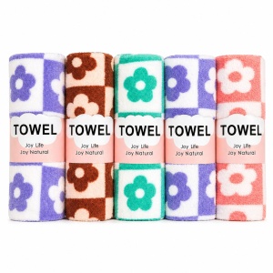 Set 5 prosoape bucătărie microfibră 30x70 cm – model floricele