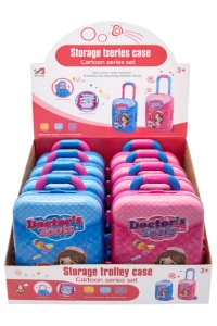 Set 8 Troler pentru copii cu set instrumental doctor, plastic, 25x19,5x28 cm - Img 2