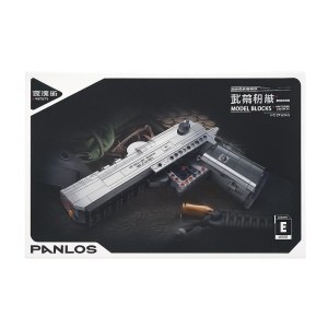 Set Constructie Pistol Panlos Model Blocks, Cu Mecanism Functional, 360 piese, 32x21cm