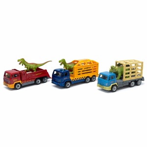 Set cu 4 masinute die cast metal cu dinozauri, 13.5 cm - Img 2