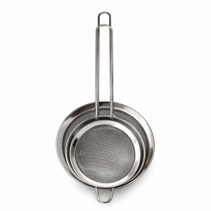 Set de 3 site bucatarie inox, strecuratoare metalica pentru faina, ceai si alimente - Img 2