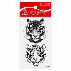 Tatuaj Temporar Semipermanent Cap de Tigru – Design Realist și Tribal, 10 cm