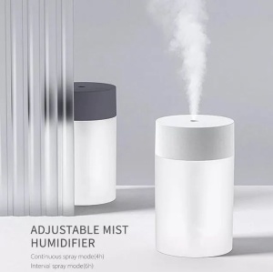 Umidificator aer portabil USB 260ml, difuzor aroma, vaporizator camera, iluminare ambientala, alb - Img 2