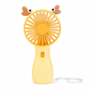 Ventilator portabil copii ren galben, reincarcabil USB, mini ventilator compact