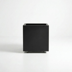 Jardiniere din metal 40 x 40 x 40 cm Negru - Img 2