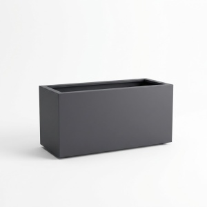 Jardiniere din metal 90 x 35 x 45 cm, Gri antracit - Img 4