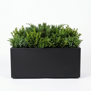 Jardiniere din metal 90 x 35 x 45 cm,Negru - Img 2