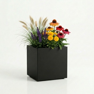 Jardiniere din metal 50 x 35 x 45 cm, Negru
