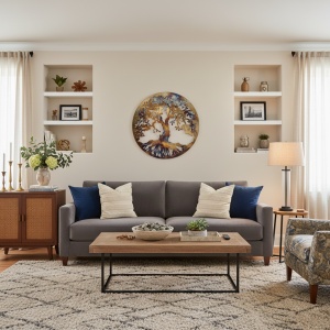 Decor perete Copacul Vieții 90 × 90 cm – decorațiune modernă interior - Img 2