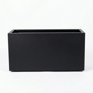 Jardiniere din metal 90 x 35 x 45 cm,Negru - Img 3