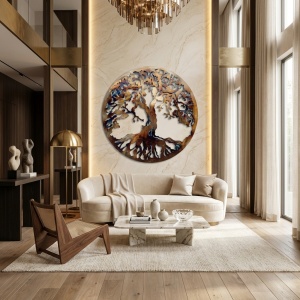 Decor perete Copacul Vieții 100 × 100 cm – decorațiune modernă interior