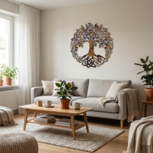 Decor perete Copacul Infinitului 90 × 90 cm – decorațiune modernă pentru interior