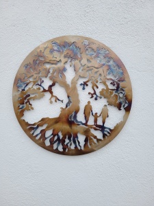 Decor perete Copacul Vieții – familie 3 membri, mamă, tată și fetiță, 70 × 70 cm - Img 6