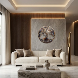 Decor perete Copacul Vieții 70 × 70 cm – decorațiune modernă interior