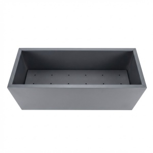 Jardiniere din metal 90 x 35 x 45 cm, Gri antracit - Img 3