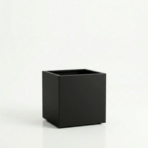Jardiniere din metal 50 x 35 x 45 cm, Negru - Img 2