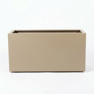 Jardiniere din metal 90 x 35 x 45 cm, Bej - Img 5