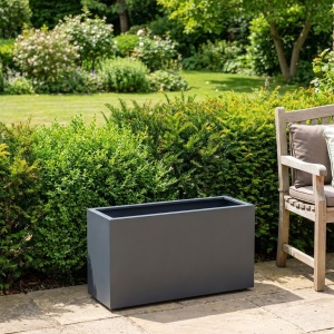 Jardiniere din metal 90 x 35 x 45 cm, Gri antracit - Img 6