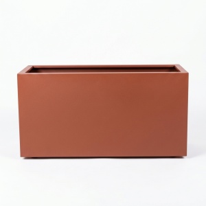 Jardiniere din metal 90 x 35 x 45 cm,Maro Ruginiu - Img 4
