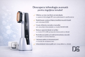 Aparat multifunctional Lifting Facial, Hidratare, Ingrijire Ochi, Gat, Fata, RF, LED, COOL, Curatare, 15 W - Img 5