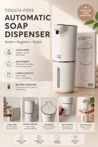 Dozator automat de săpun lichid, montat pe perete, electric, USB-C - Img 5