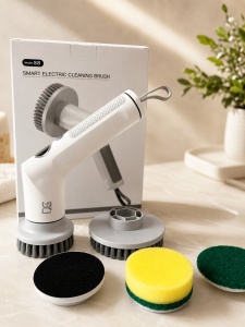 Perie de curățare electrică rotativă, reîncărcabilă prin USB, pentru bucătărie, baie, toaletă