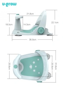 Scaun de baie bebe,reglabil,verde,U-Grow - Img 5
