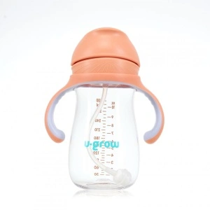 Cana cu pai tritan, orange, 300ml,U-Grow - Img 2
