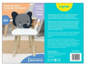 Scaun copii,design elefant, U-Grow - Img 4
